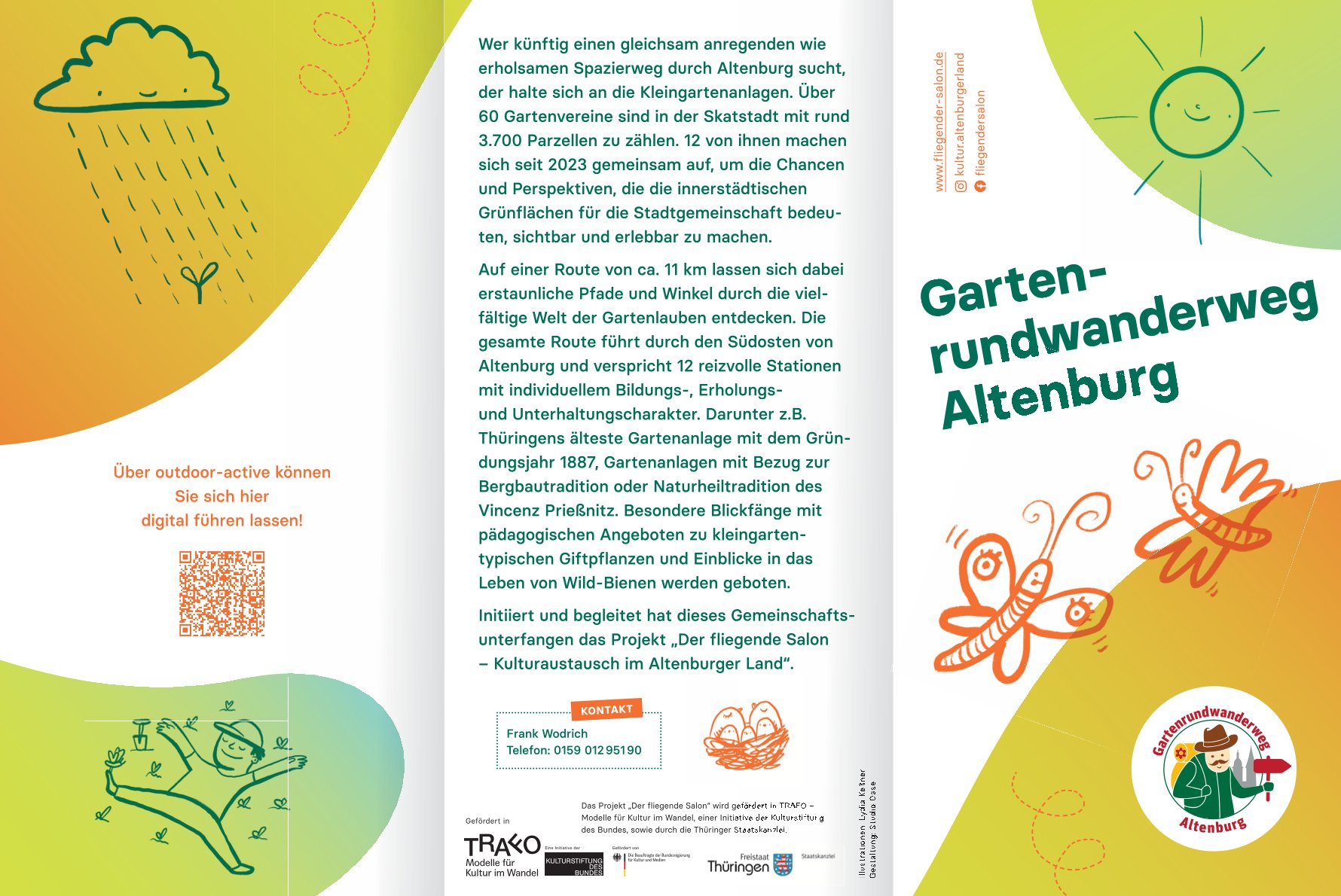 Flyer zum Gartenrundwanderweg - Seite 01